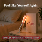 vCare Red Light Device on nightstand